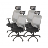 Комплект кресел АКЛАС Таун Tilt 4 шт Серый (Серый/Черный) Комплект кресел АКЛАС Таун Tilt 4 шт Серый (Серый/Черный)